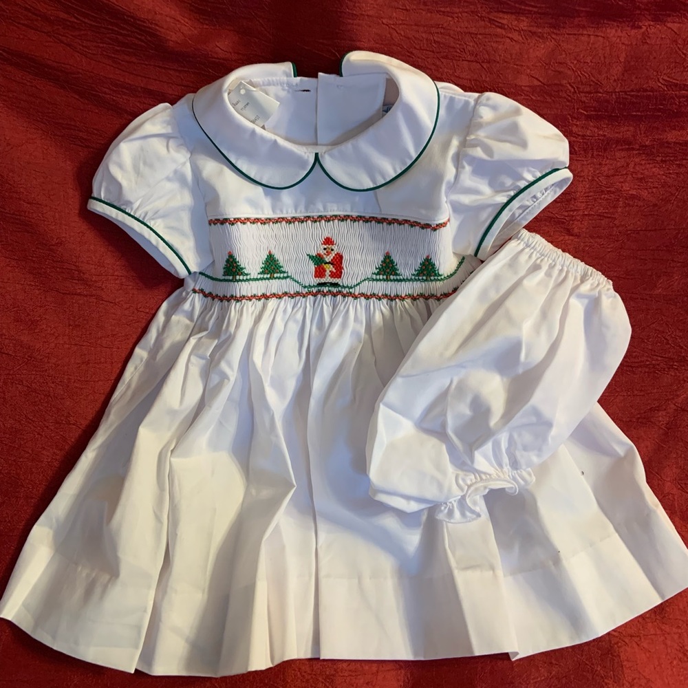 Smocked dress Christmas